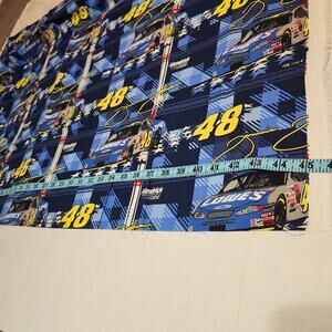 NASCAR Fabric Lot Of 2 Patterns Dale Earnhardt 2002 Jimmy Johnson Vintage Sewing